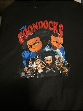 The Boondocks Graphic Tee - Black with Multicolor Print